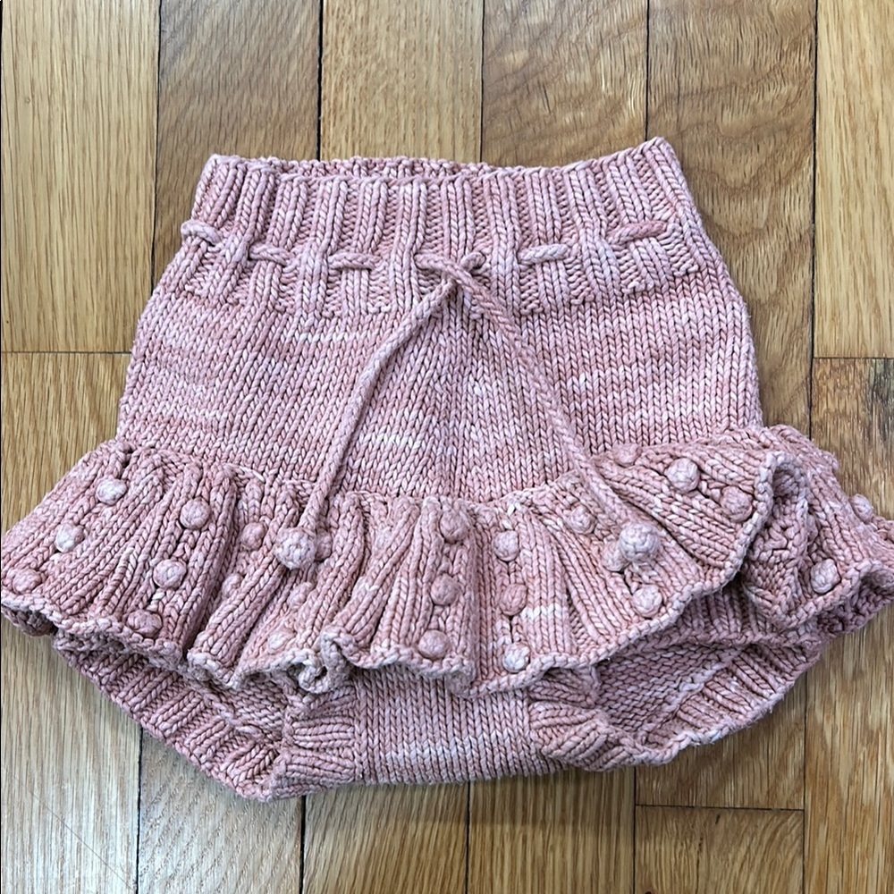 Misha & Puff skirt bloomers eyelet popcorn sweater skirt tie waist 18-24 months - Picture 5 of 15